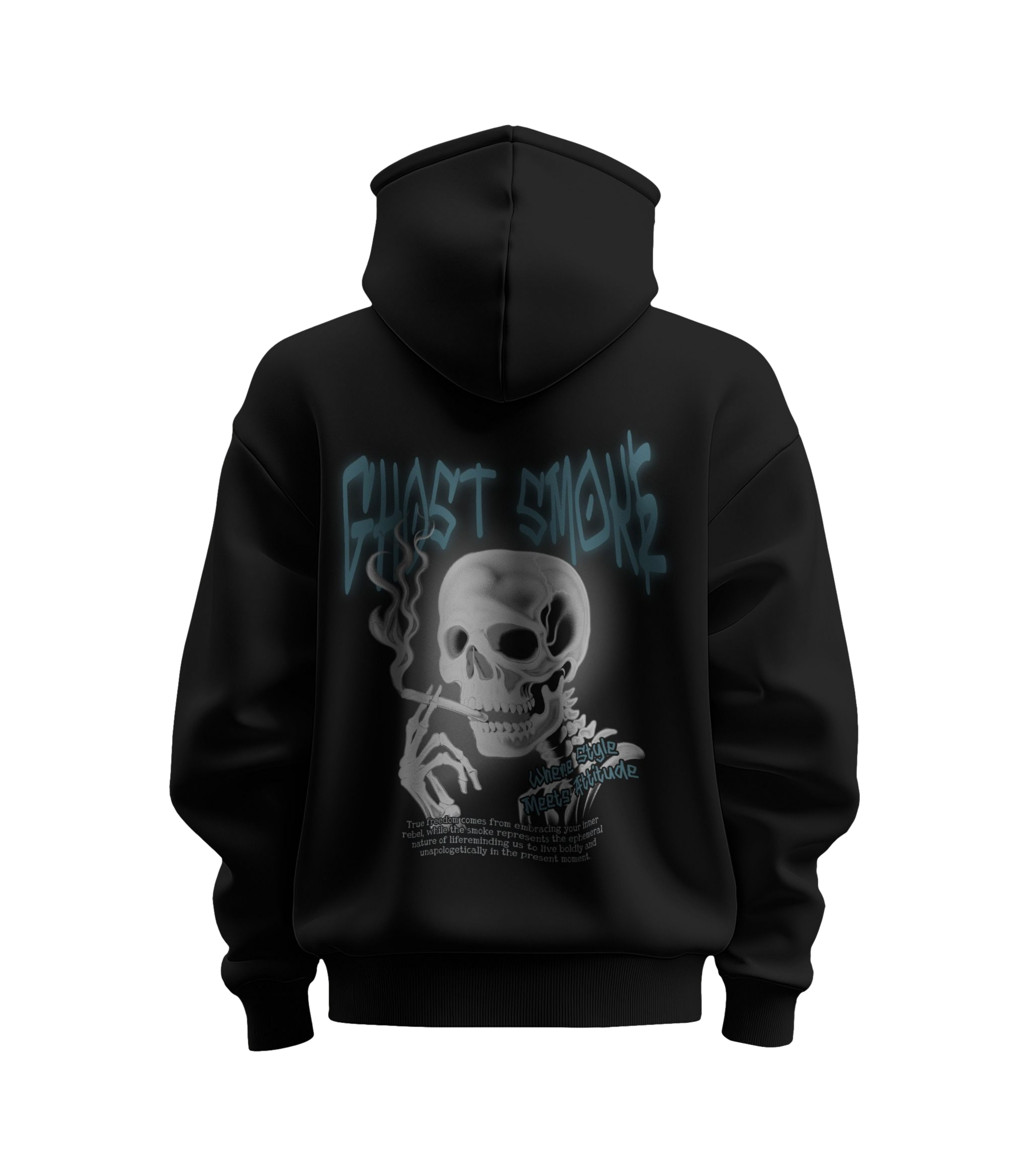 GHOST SMOKE OVERSIZED HOODIE