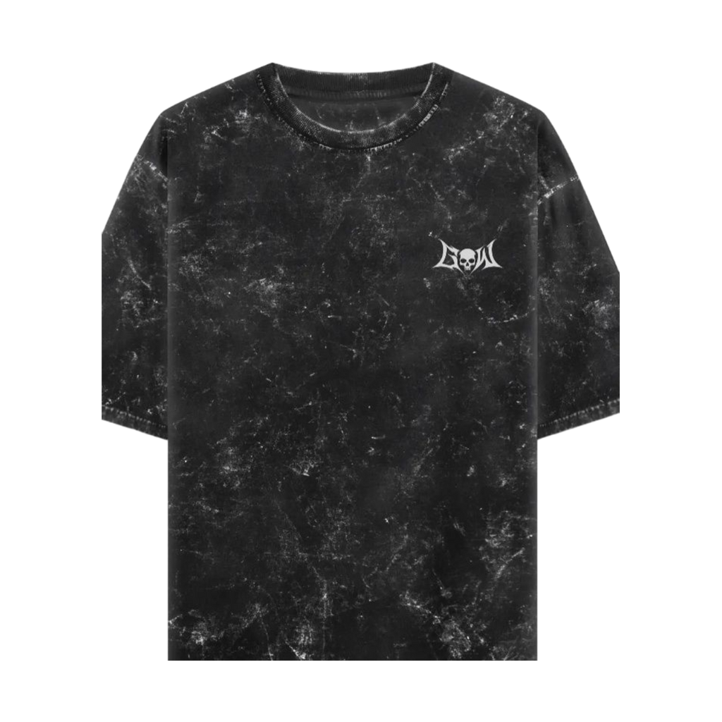 GHOST BLACK ACID WASHED OVERSIZED TEE