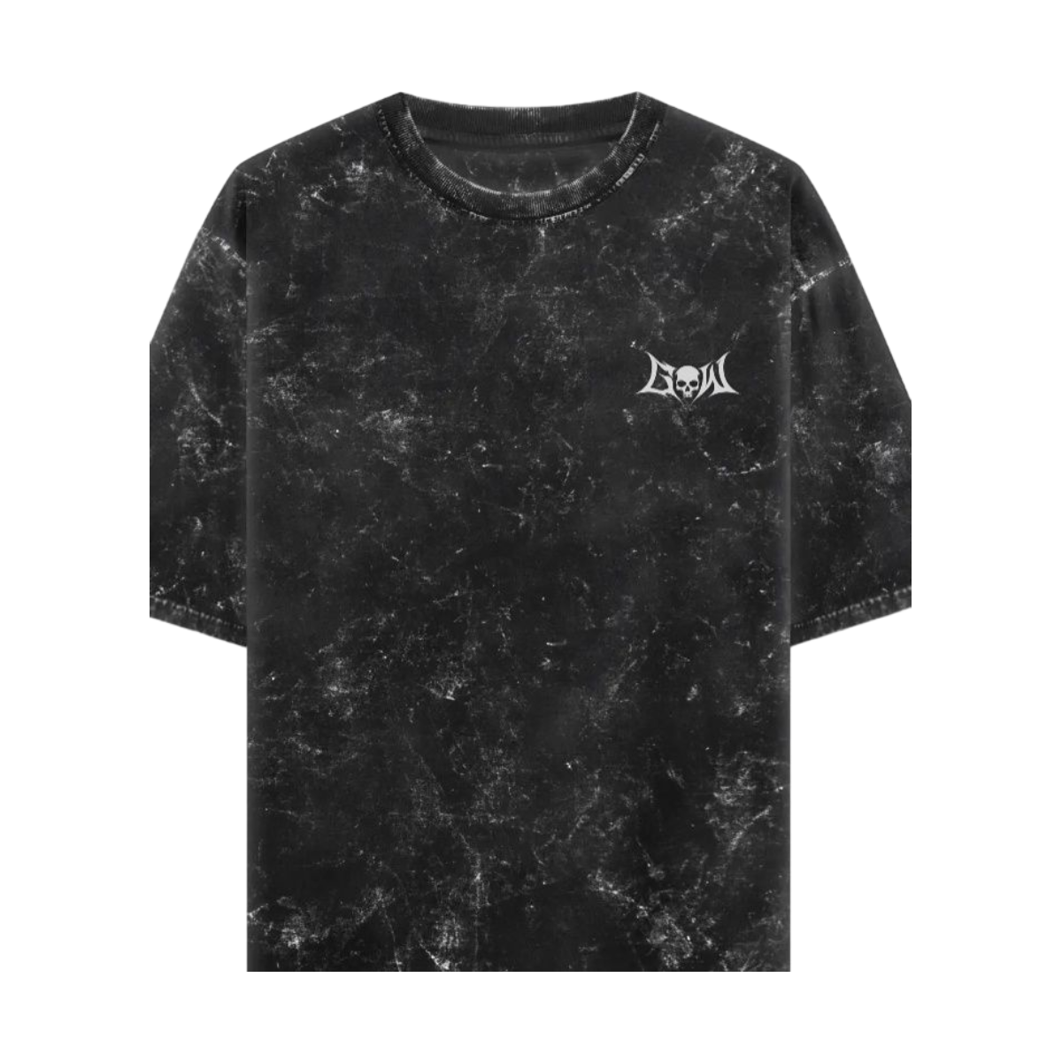 GHOST BLACK ACID WASHED OVERSIZED TEE
