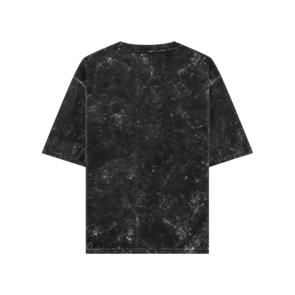 GHOST BLACK ACID WASHED OVERSIZED TEE